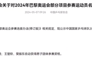 马龙无缘巴黎奥运会单打 王楚钦、樊振东将参加男单的争夺！