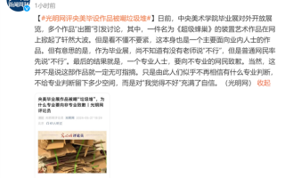 央美毕业展作品被吐槽废纸壳 专家：专业人士向外行网民致歉可笑！