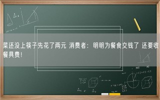 菜还没上筷子先花了两元 消费者：明明为餐食交钱了 还要收餐具费！