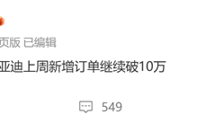 工业奇迹秦L上市后爆火 曝比亚迪单周订单破10万！