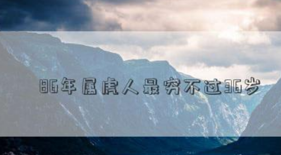 86年属虎人最穷不过36岁是什么意思？86年属虎人的命运怎么样？-第1张图片