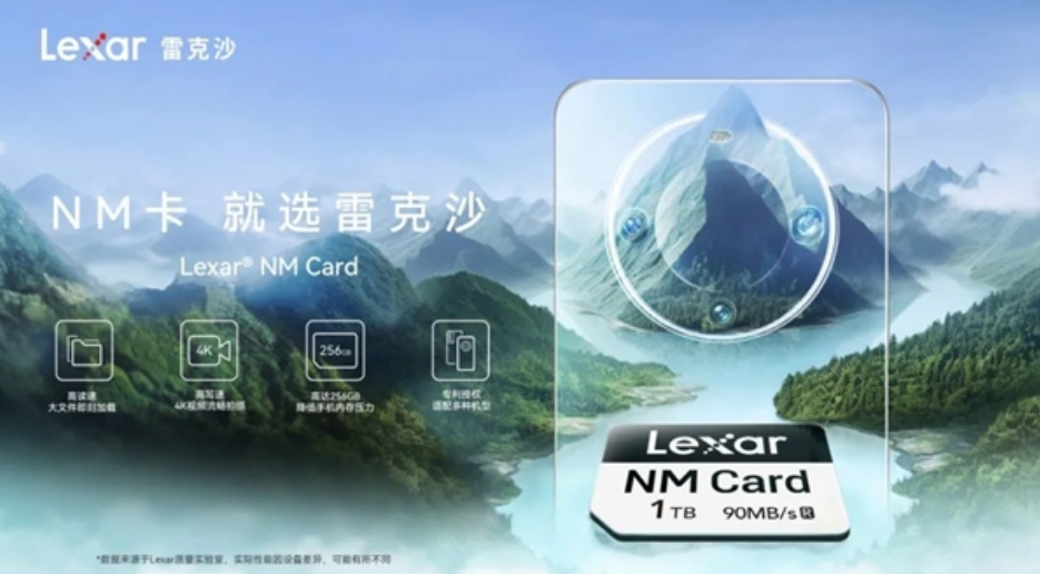 雷克沙发布全球首张1TB容量NM Card：可适配多款鸿蒙手机、平板等！-第1张图片