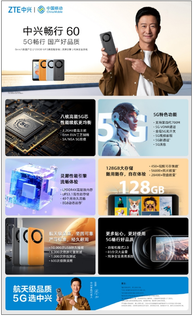 899元起 中兴畅行60今日开售：八核国产5G芯!-第2张图片