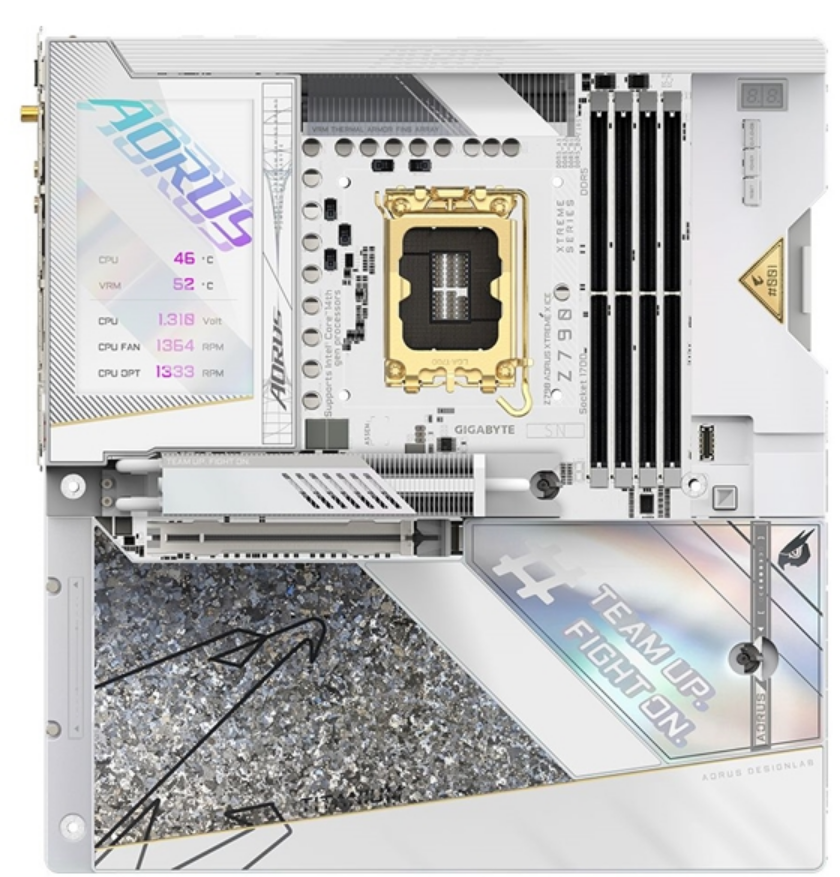 技嘉Z790+RTX 4080 SUPER神秘黄金板卡曝光：纯白旗舰 极限频率！-第3张图片